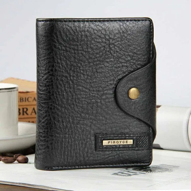 Leather wallet with coin pocket photo window men wallets quality guarantee zipper money bag hasp purse men small clutch