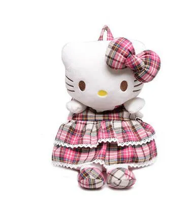 Lovely soft stereo hello kitty plush backpack toys hobbies school bag dolls Minnie plush children backpack mochila student bags