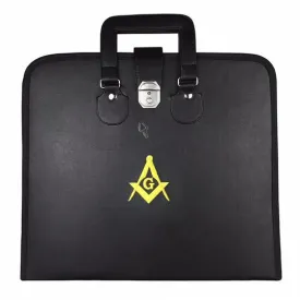 Masonic MM/WM and Provincial Full Dress Apron Yellow Square Compass Cases