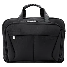 McKlein USA Pearson Expandable Double Compartment Briefcase Black