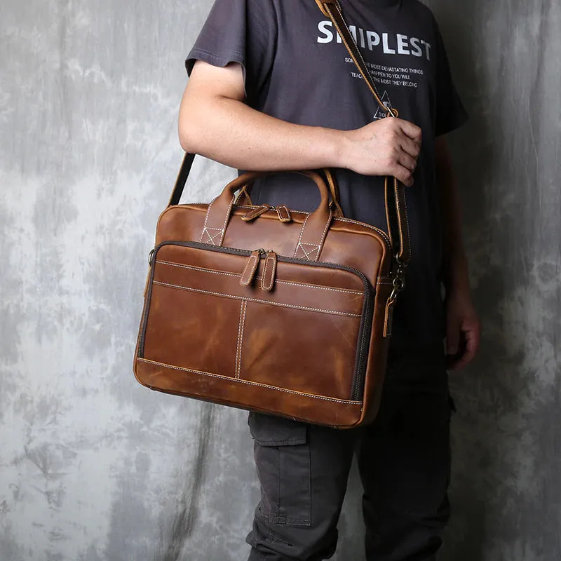 Men's Genuine Leather Vintage Briefcase