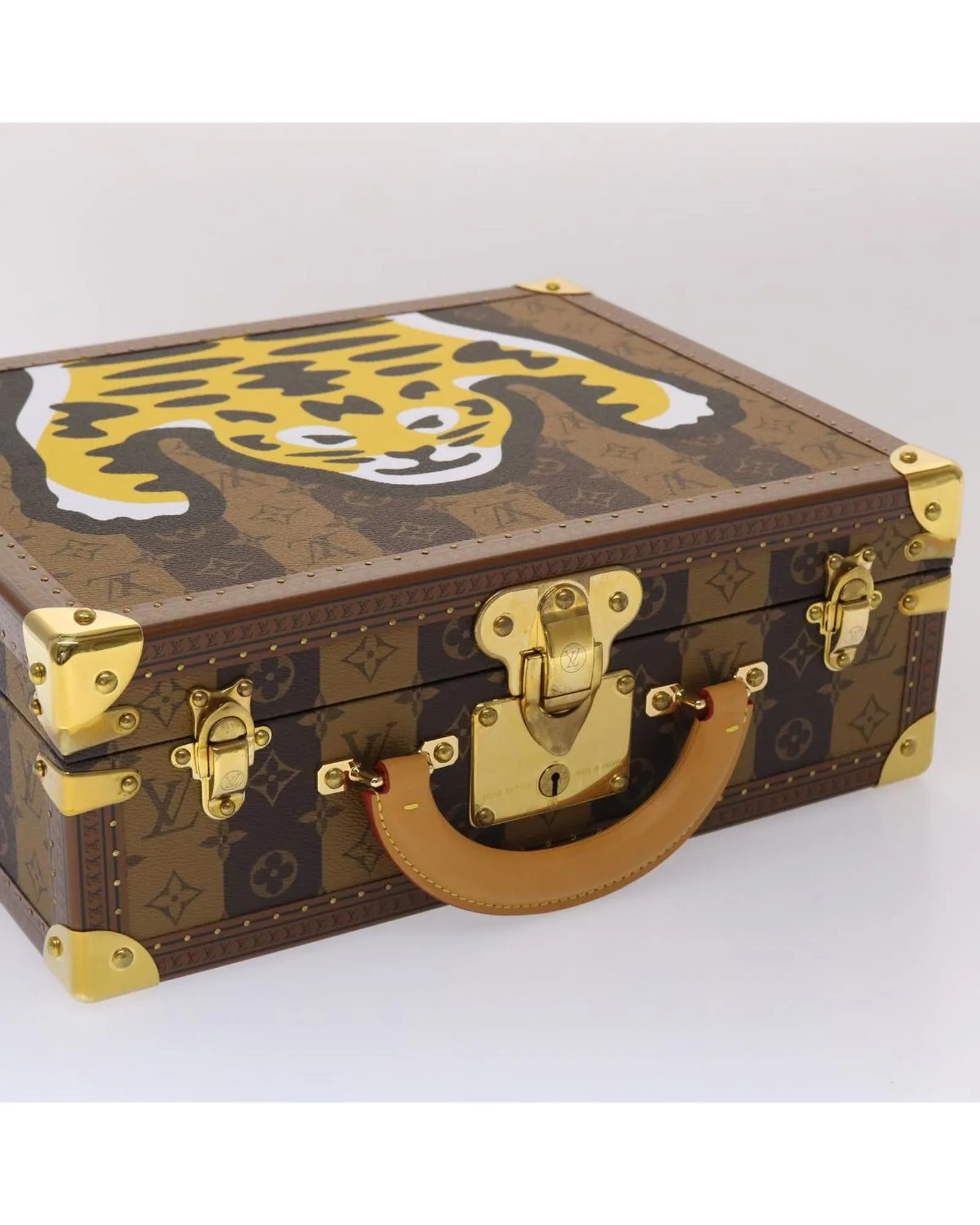 Monogram Trunk with Stripes and Accessories