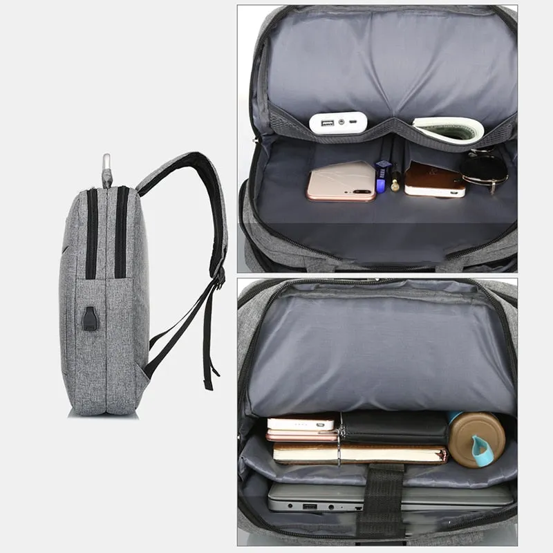 Multifunctional Waterproof USB Charging Backpack for Men