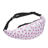 New 3D Colorful Waist Pack for Men Fanny Pack green leaves Style Bum Bag Women Money Belt Travelling Mobile Phone Bag