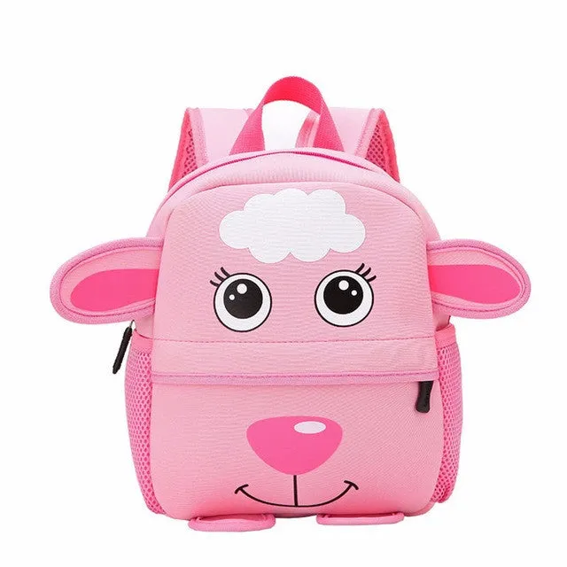 New 3D Cute Animal Design Backpack Kids School Bags For Teenage Girls Boys Cartoon Dog Monkey Shaped Children Backpacks Big Size