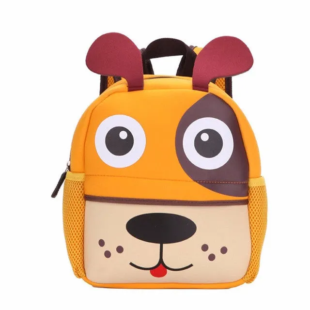 New 3D Cute Animal Design Backpack Kids School Bags For Teenage Girls Boys Cartoon Dog Monkey Shaped Children Backpacks Big Size