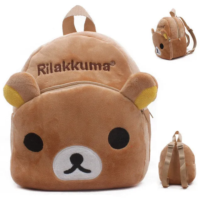 New cute kids school bag cartoon mini plush backpack toy for kindergarten boy girl baby Children's gift student lovely schoolbag