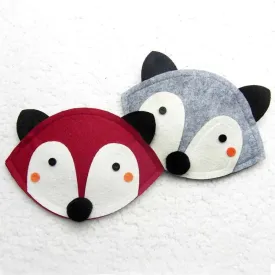 New Fashion Baby Girls Small Toys Bags Lovely Red Gray Fox Style Bags Kids Handbags