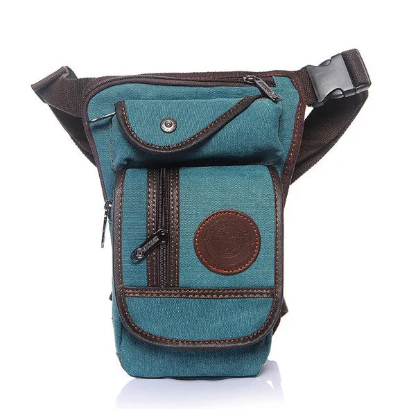 New Men's Canvas Drop Leg Bag Waist Fanny Pack Belt Hip Bum Military Travel Motorcycle Multi-purpose Messenger Shoulder Bags