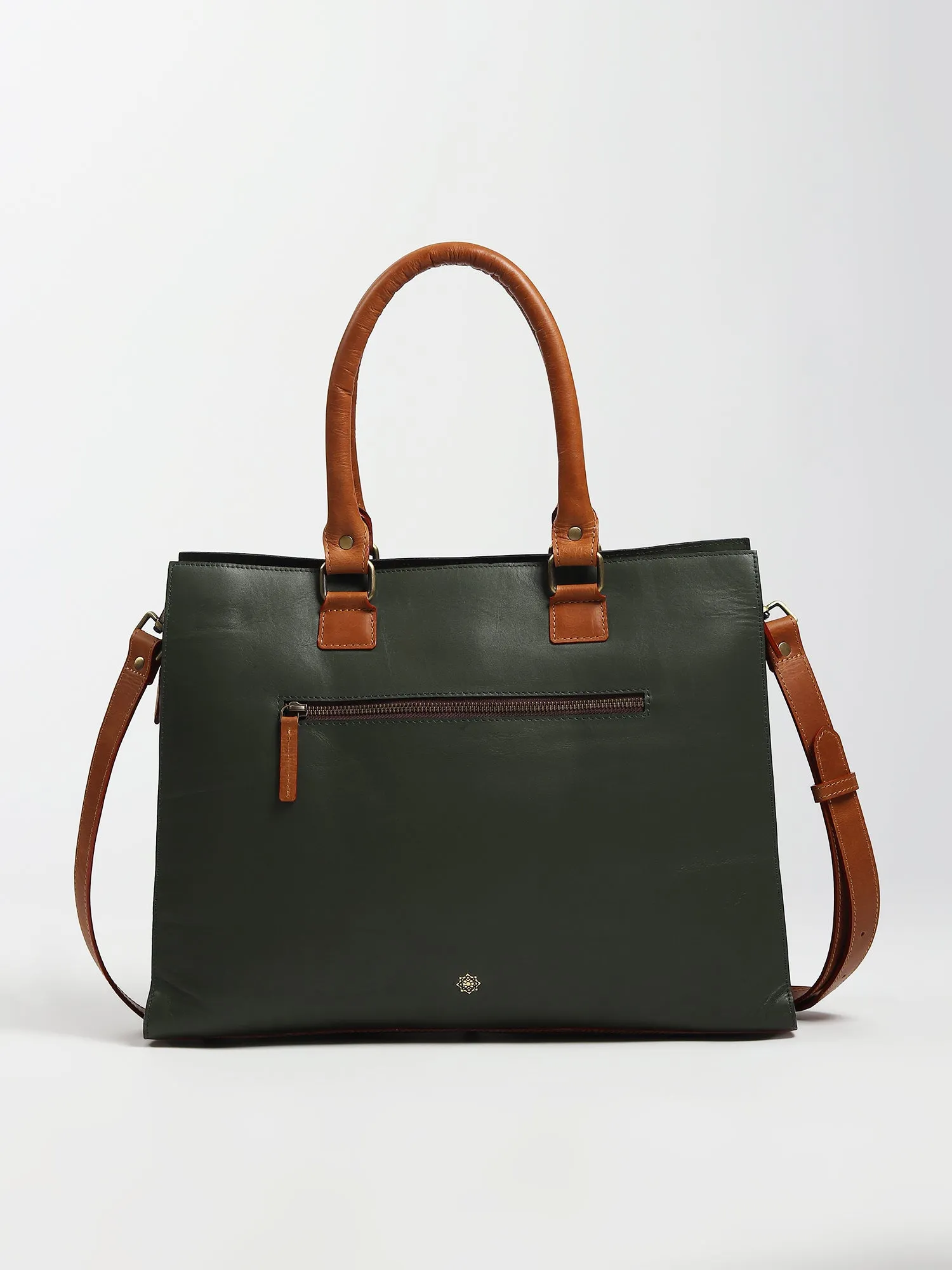 OLIVIA - LEATHER LAPTOP BAG  WITH LEATHER STRAP