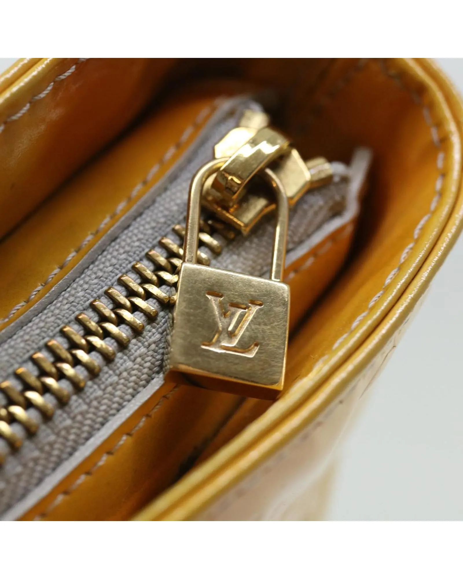 Patent Leather Gris Hand Bag with Shoulder Strap by Louis Vuitton