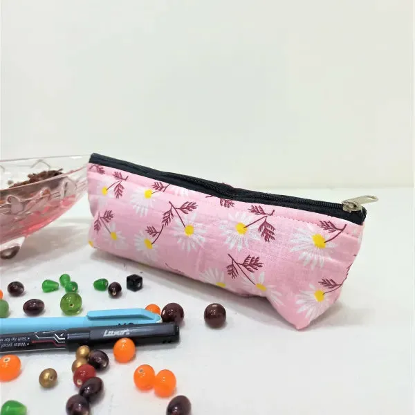 Pencil Pouches Light Pink Colour.