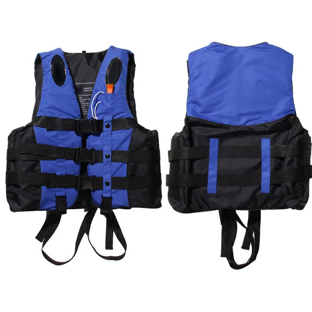 Polyester Adult Life Jacket Universal Swimming Boating Ski Drifting Vest With Whistle Prevention S-XXXL Sizes