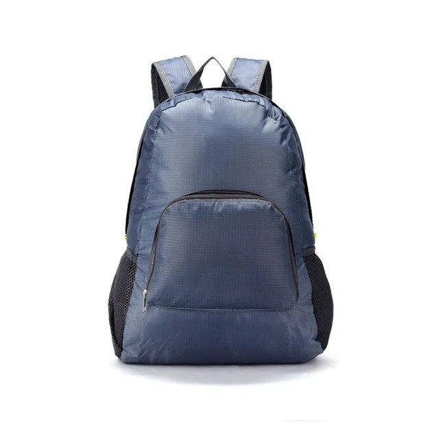 Portable Fashion casual Travel Backpacks Zipper Soild Nylon Back Pack Daily Traveling Women men Shoulder Bags Folding Bag 2016