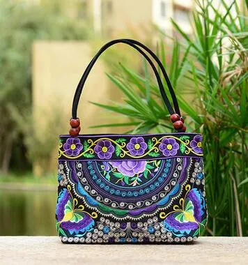 Price-promotion Women' handbag!New nice Embroidered Lady bags national trend handbag embroidered embroidery Lady carry bag