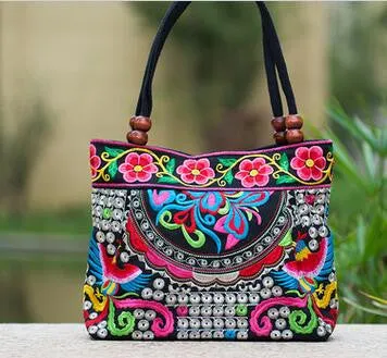 Price-promotion Women' handbag!New nice Embroidered Lady bags national trend handbag embroidered embroidery Lady carry bag