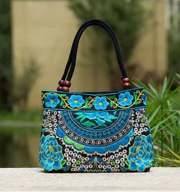 Price-promotion Women' handbag!New nice Embroidered Lady bags national trend handbag embroidered embroidery Lady carry bag