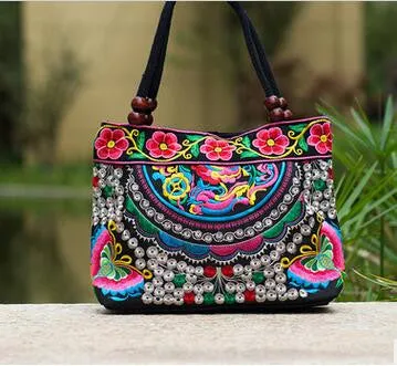 Price-promotion Women' handbag!New nice Embroidered Lady bags national trend handbag embroidered embroidery Lady carry bag