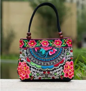 Price-promotion Women' handbag!New nice Embroidered Lady bags national trend handbag embroidered embroidery Lady carry bag