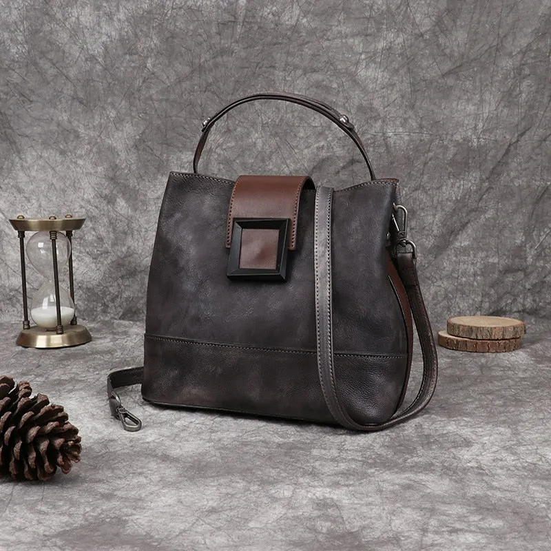 Retro Genuine Leather Shoulder Bag