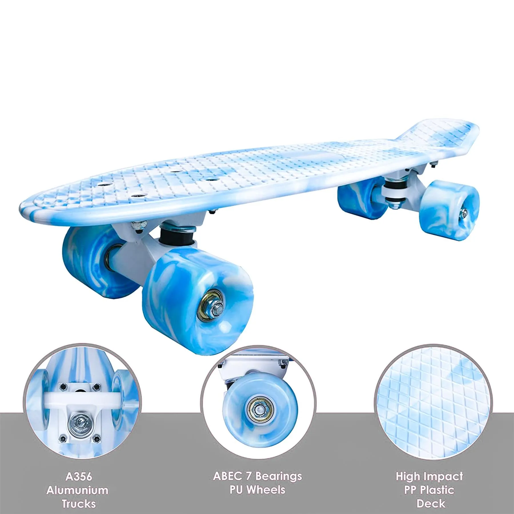 Retro Skateboard Blue