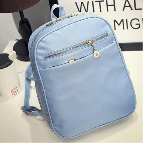 RU&BR Preppy Style Leather Backpacks Hot Sale Women Shopping Clutch Designer Fresh Casual Girls Backpacks Candy Shoulders Bags