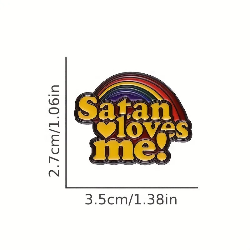 Satanic Love Me Brooch  Stylish Mens Accessory for Backpacks Hats  Clothes