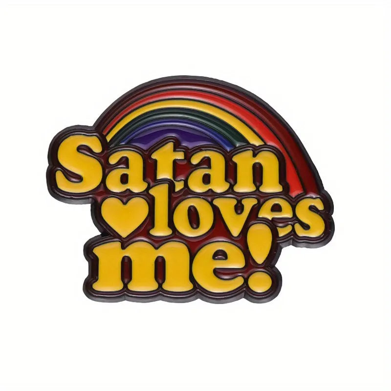 Satanic Love Me Brooch  Stylish Mens Accessory for Backpacks Hats  Clothes