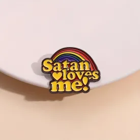 Satanic Love Me Brooch  Stylish Mens Accessory for Backpacks Hats  Clothes