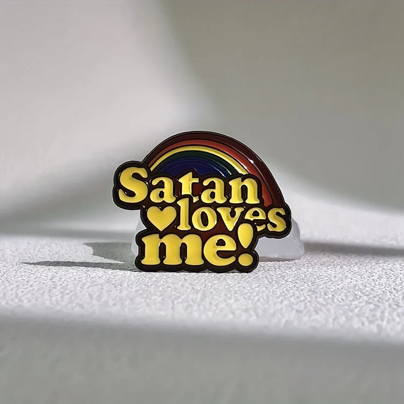 Satanic Love Me Brooch  Stylish Mens Accessory for Backpacks Hats  Clothes