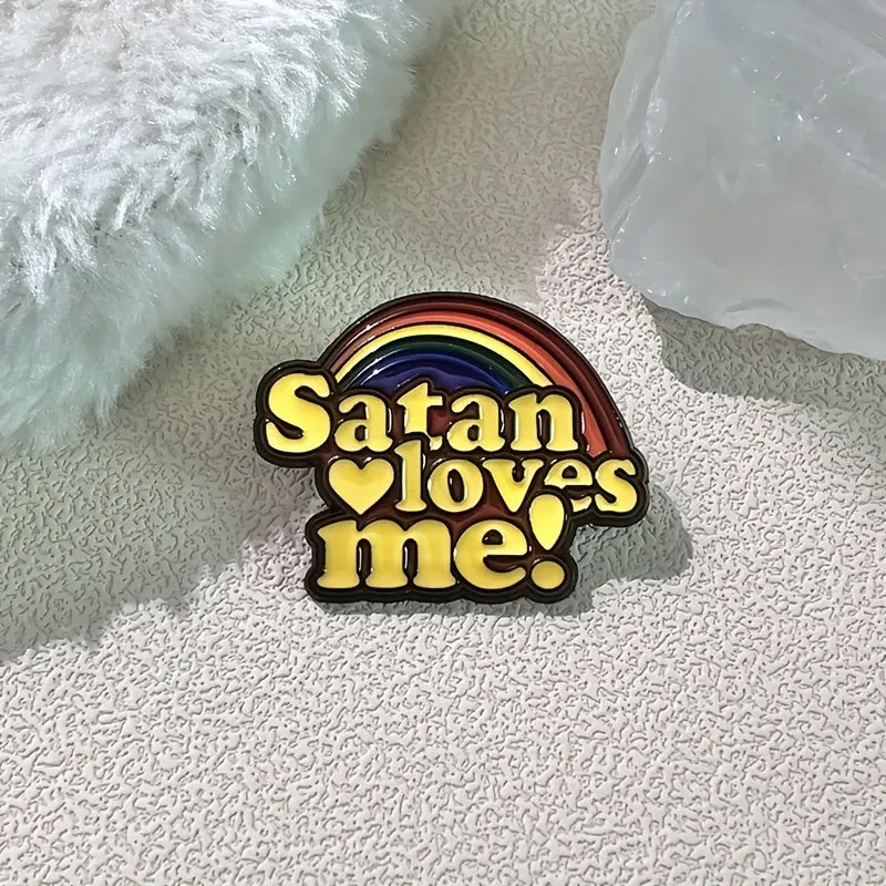 Satanic Love Me Brooch  Stylish Mens Accessory for Backpacks Hats  Clothes