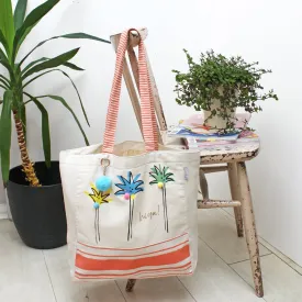 Sherbet Palm Tree Tote Bag