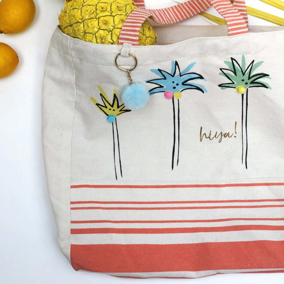 Sherbet Palm Tree Tote Bag