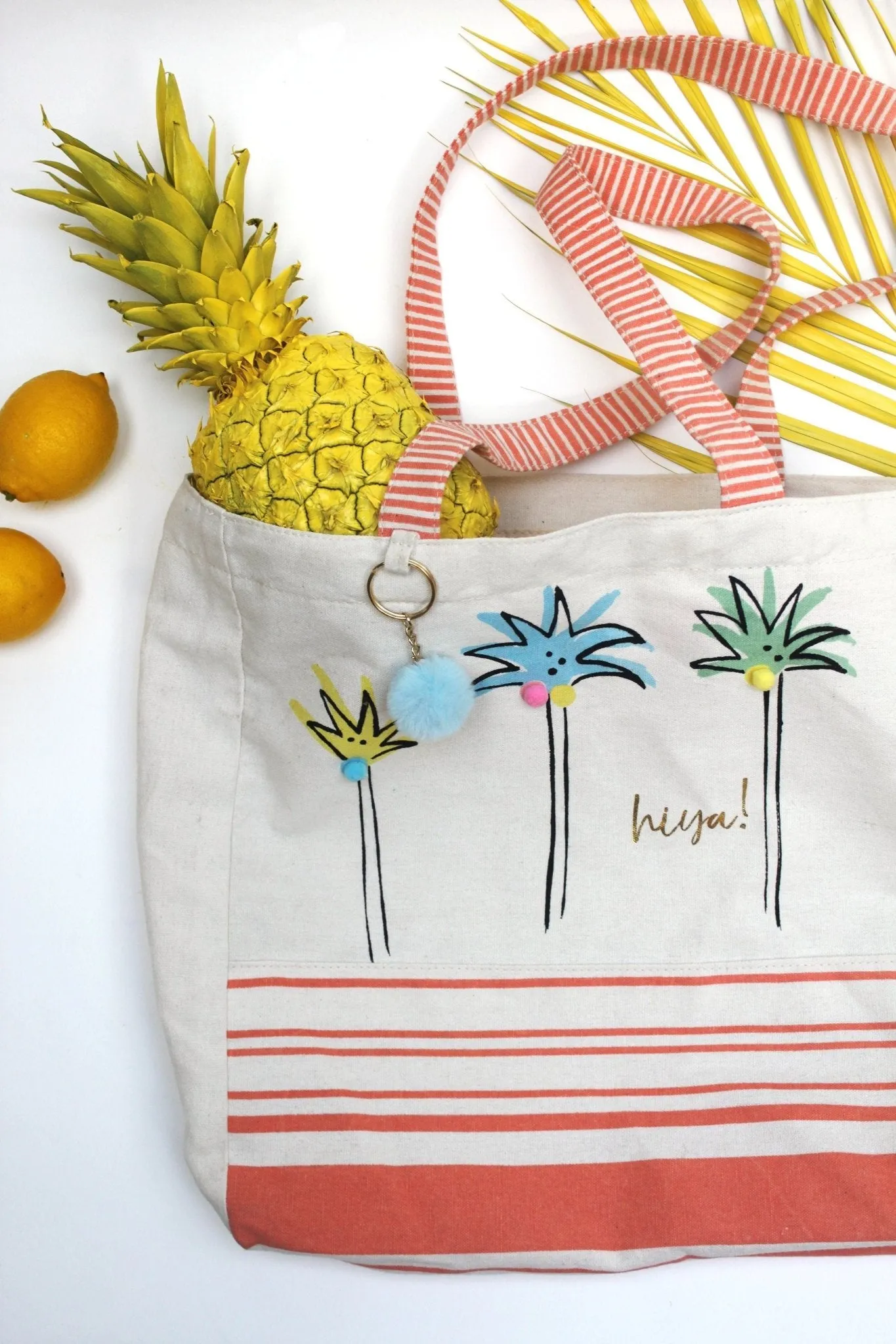 Sherbet Palm Tree Tote Bag