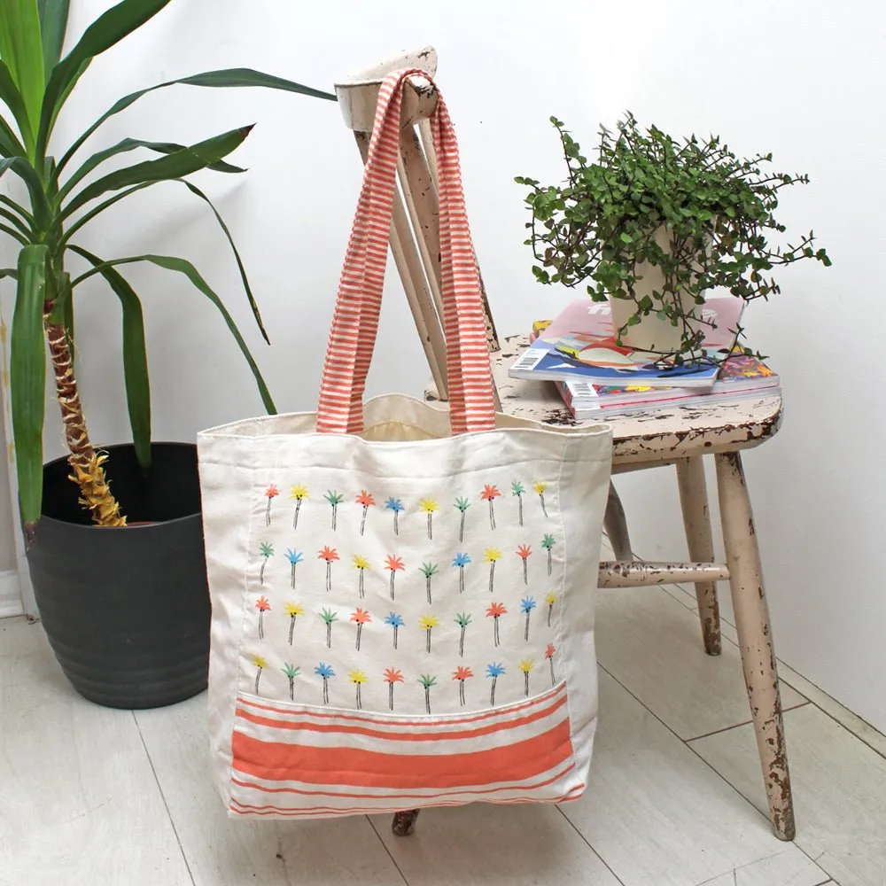 Sherbet Palm Tree Tote Bag