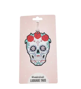 Silicone Luggage Tag Sugar Skull