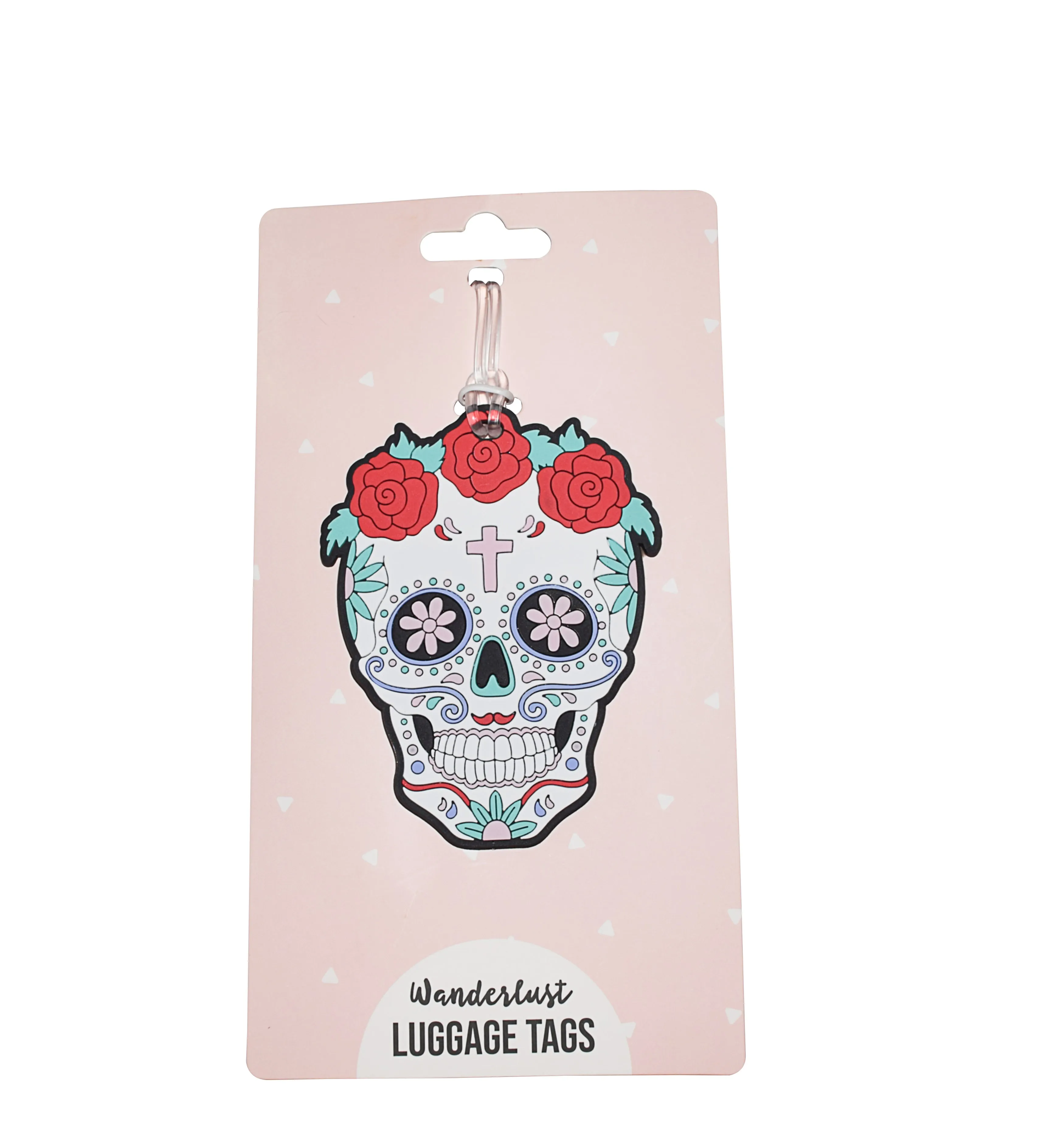 Silicone Luggage Tag Sugar Skull