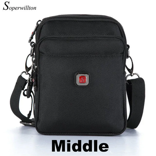 Soperwillton Brand Men's Bag Messenger Bags Wateproof High Quality Oxford 1680D Zipper Bag Crossbody For Male #1052