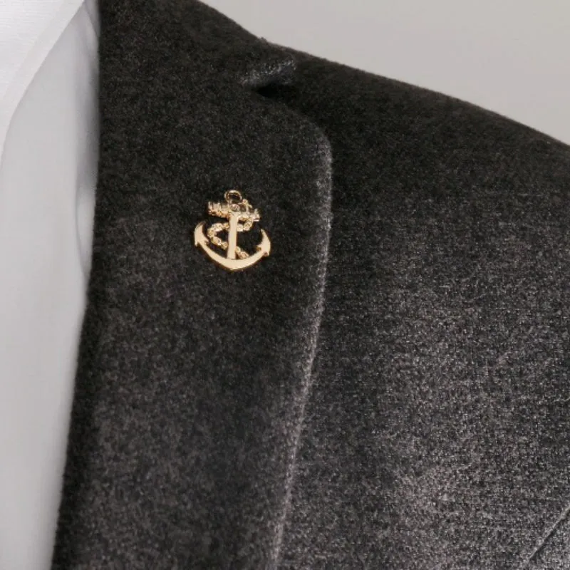 Stylish Anchor Lapel Pin Perfect Gift for Men