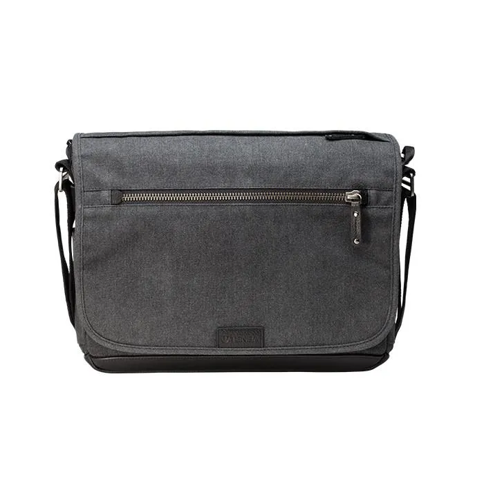 Tenba Cooper 13 Slim Camera Bag - Grey Canvas / Black Leather