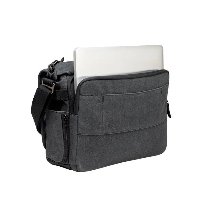 Tenba Cooper 13 Slim Camera Bag - Grey Canvas / Black Leather