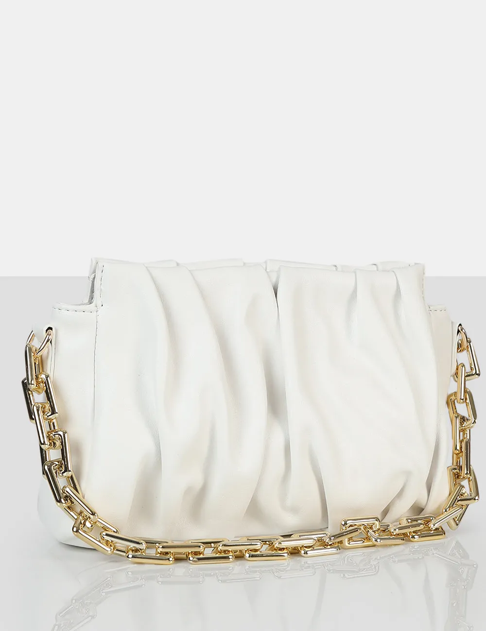 The Effia White Chain Strap Shoulder Bag