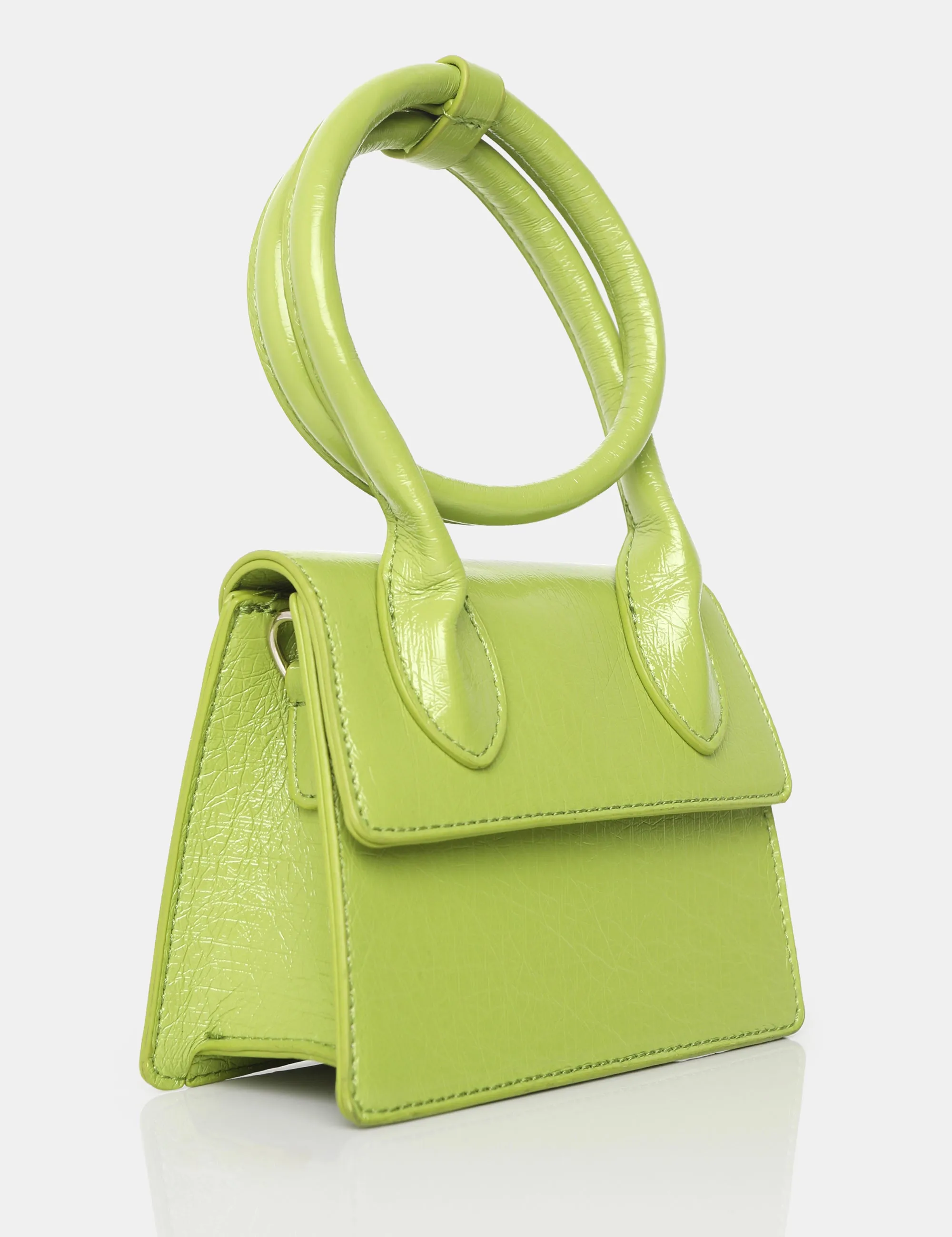 The Milan Metallic Green Pu Crossbody Mini Bag