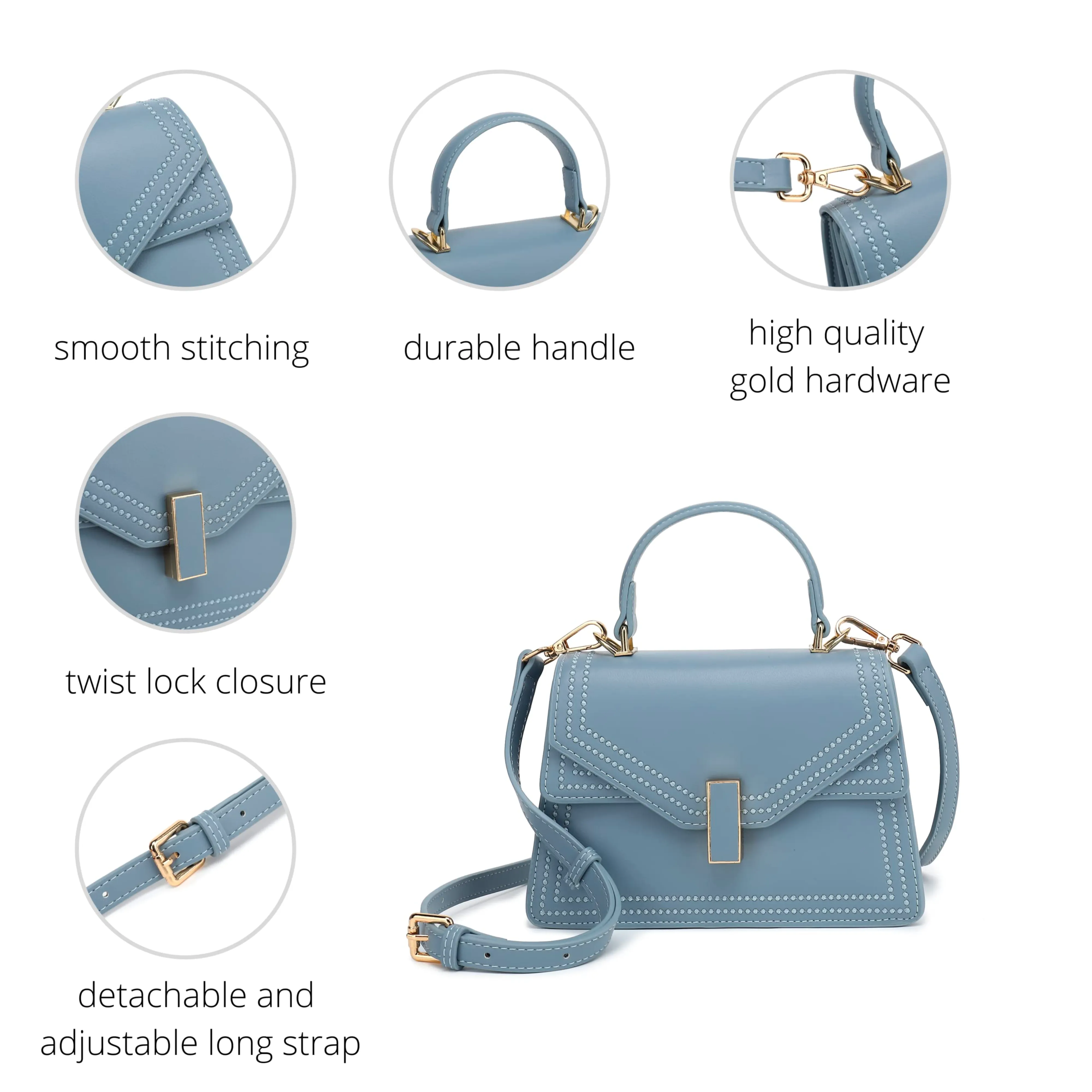 Top Handle Satchel Handbag H2083