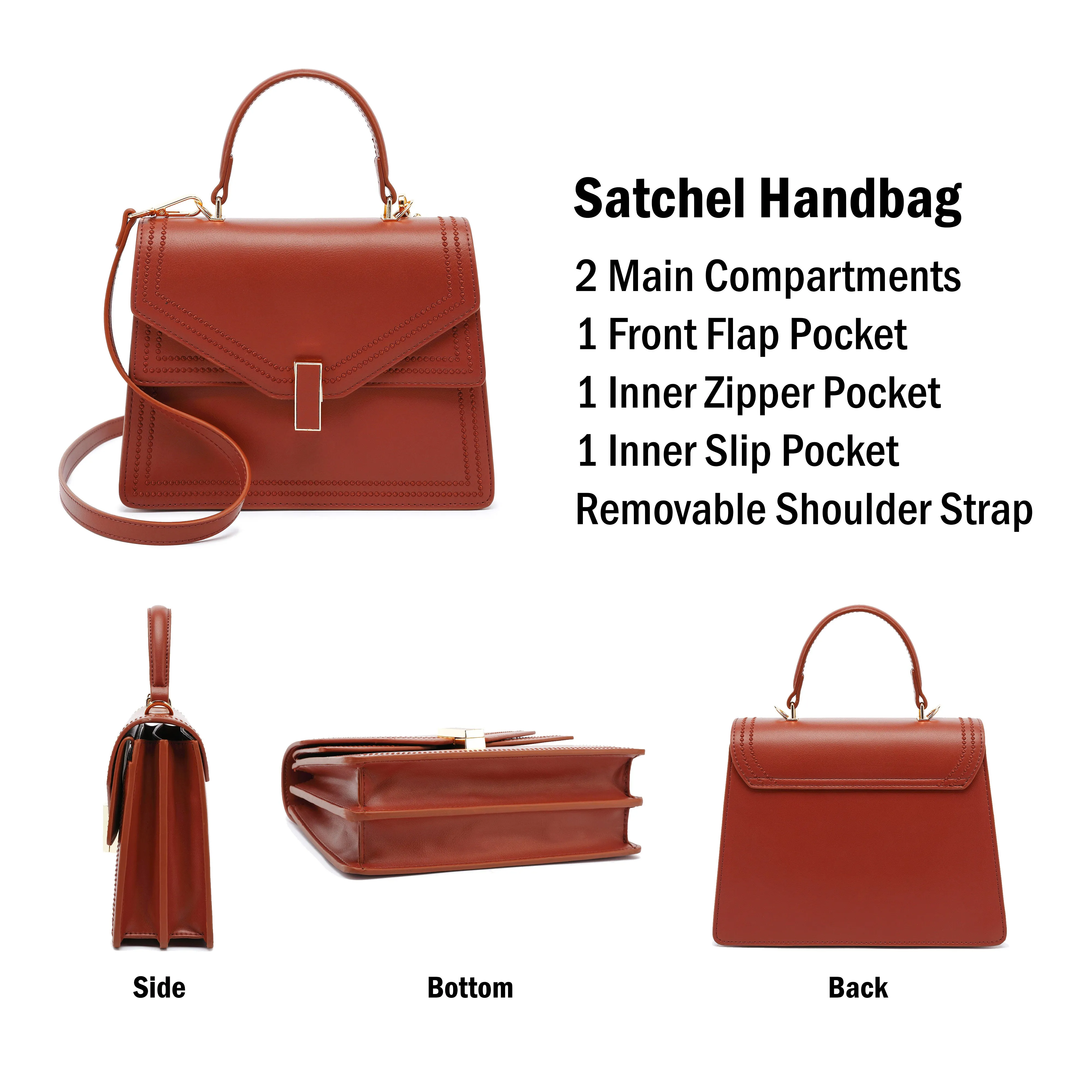 Top Handle Satchel Handbag H2083