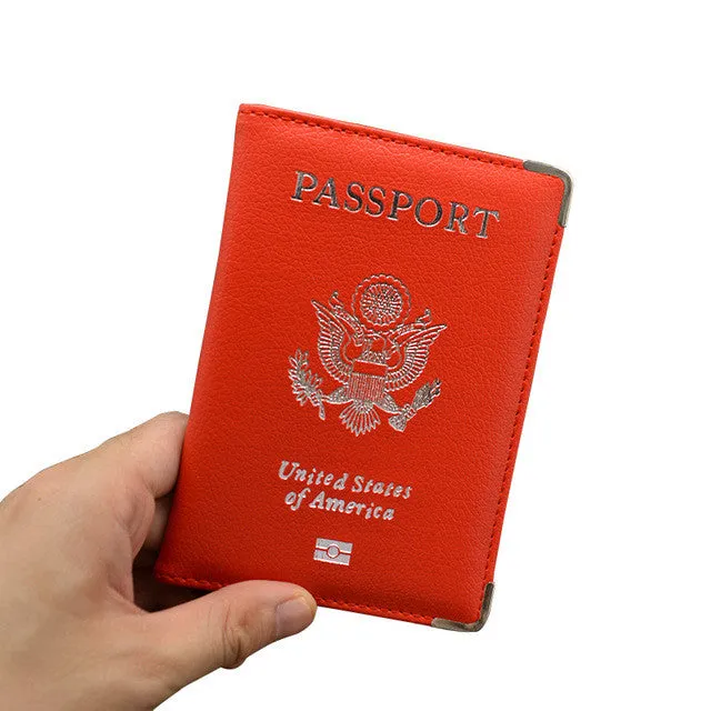 Travel Leather Covers for Passports USA America Passport Cover Women Girls US Passport Covers Passport Case Protector