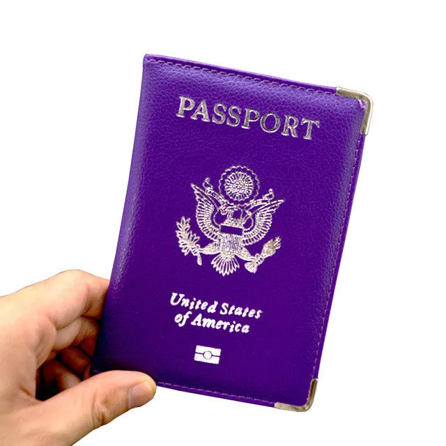 Travel Leather Covers for Passports USA America Passport Cover Women Girls US Passport Covers Passport Case Protector