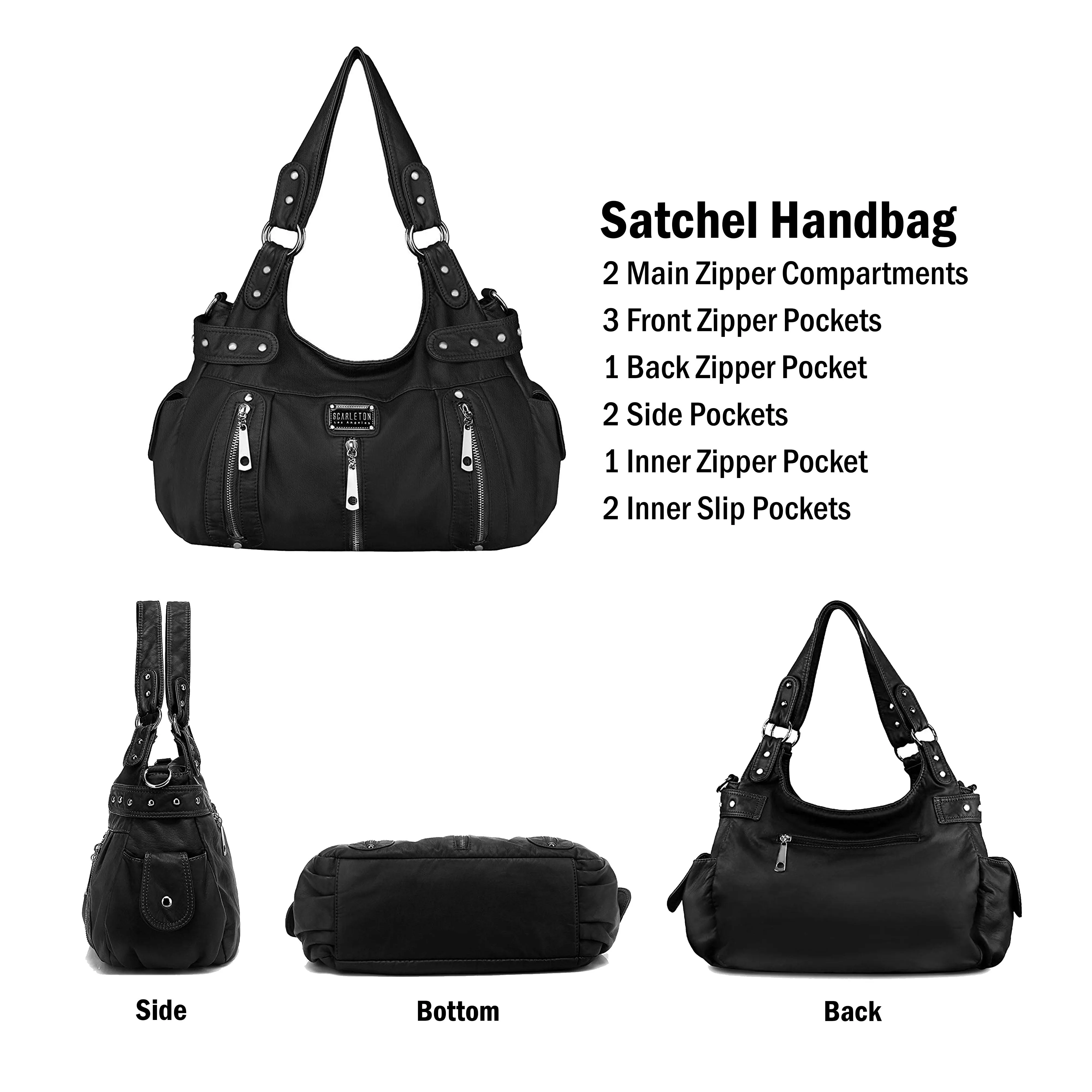 Ultra Soft Washed Shoulder Bag H1292