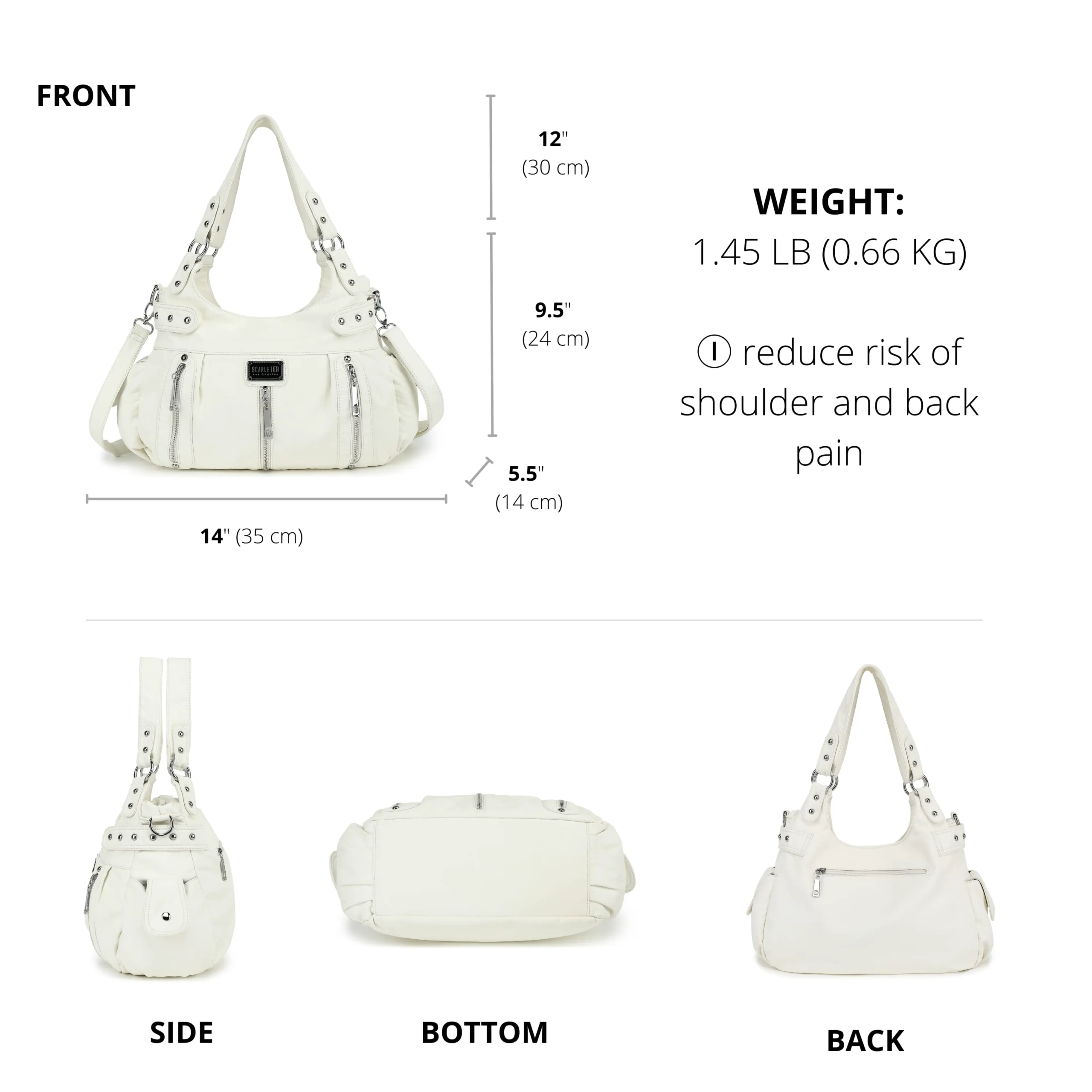 Ultra Soft Washed Shoulder Bag H1292