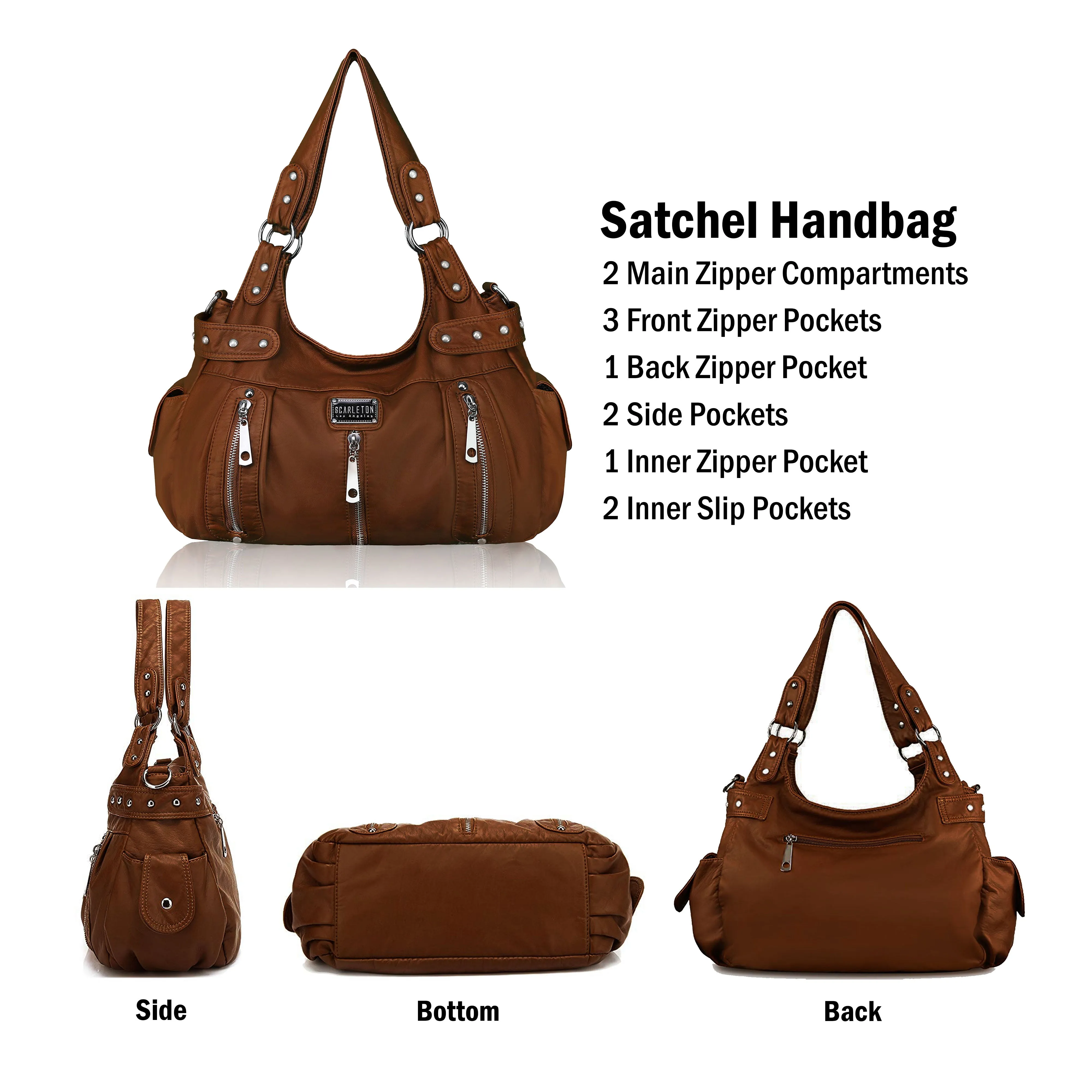 Ultra Soft Washed Shoulder Bag H1292